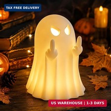 Halloween Ghost Figurine Cute Spooky Ghost Statue White picture