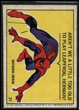1967 Philadelphia Marvel Stickers #21 Aren't we a little too old to be playing picture