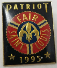1995 Fair St. Louis Pin Sponsor Fleur De Lis Red Blue Gold Color picture