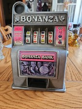 Vintage Mini Bonanza Slot Machine Bank picture