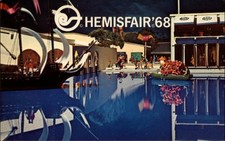 Texas San Antonio 1968 World's Fair HemisFair ~ 1968 vintage postcard sku679 picture