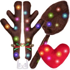 Zone Tech Car Reindeer Set with lights, Festive Christmas Rudolph car Decoration picture
