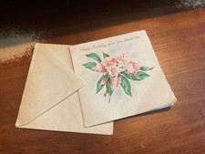 vintage unused Happy birthday greeting card for Secret pal . Hallmark picture
