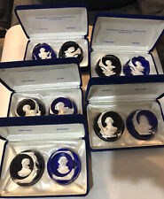 Franklin Mint  First  Collection Of Cameos in Crystal In Velvet Boxes W/COAs picture