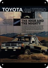 1986 TOYOTA SR5 4X4 Turbo Pickup Truck DECORATIVE REPLICA METAL SIGN picture
