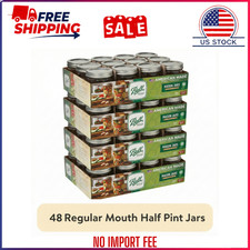 (4 pack) Ball Glass Mason Jar w/ Lid & Band, Regular Mouth, 8 Ounces, 12 Count picture
