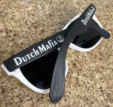 RARE DUTCH Bros Coffee - *DUTCH MAFIA* Black & White Frame SUNGLASSES *2013* picture