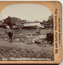 Johnstown, The Residential Section After the Great Flood Disaster Stereoview picture