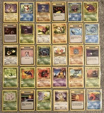 30X Vintage Pokemon Card Bundle No Duplicates Mixed Condition Base Jungle Fossil picture