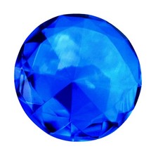 Big 60mm Cobalt Blue 60 mm Cut Glass Crystal Giant Diamond Jewel Paperweight Gem picture
