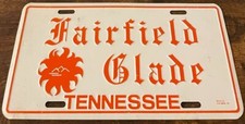 Fairfield Glade Tennessee Booster License Plate Retirement Community Smoky Mtns picture