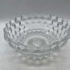 Large Bowl Fostoria American Elegant Glassware Hexagon-Ice Cube-Vtg-NEW picture