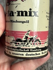 Vintage Zwo-ta-mix Vacuum Mobiloil Gargoyle Motorcycle Truck Car Graphic Oil Can picture
