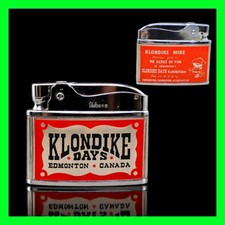 Vintage Klondike Days Edmonton Canada 90 Acres Of Fun Flat Ad Lighter - UNFIRED  picture