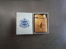 Vintage Evans Ornate Gold Tone Cigarette Lighter 1952 picture