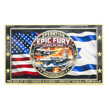 CL-WW Epic Fury Challenge Coin Honoring Pete Hegseth President Trump MAGA F-15 U picture