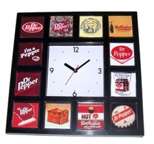 History of Dr. Pepper Clock with 12 pictures picture