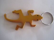 Little Gold Tone Gecko Bottle Opener Keychain picture
