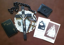 Vtg Nuns Convent Lot Skull Crossbones Crucifix/ Rosary/Relic + picture
