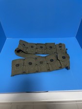 WW2 US Army Cartridge Belt M1923 M1 Garand Ammo Bandolier 10 Pocket 1943-44 OD#7 picture