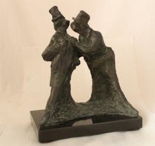 Contemporary Bronze Modernist Sculpture Giacometti Style Signed c.1960s picture