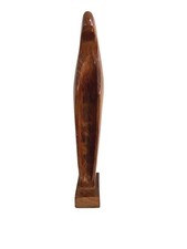 Hand-Carved Jacaranda Wood Figurine Sculpture By Jac-Arte Made In Brazil picture