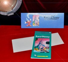 Vintage 1992 EURO DISNEYLAND unused TICKET Paris, PROGRAM / MAP, Disney PASSPORT picture