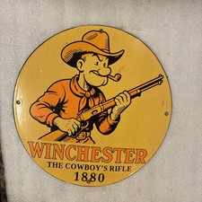 VINTAGE PORCELAIN WINCHESTER THE COWBOY'S RIFLE 1880 12