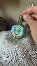 Vintage Wheaton Presidential Bottle 3 inches Iridescent Green John Tyler picture