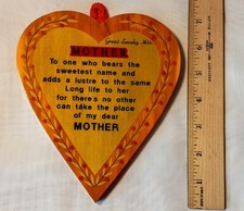 New Mother Plaque Cedar Wood Wall Hanging Souvenir 7