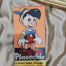 Vintage 1940s Disney Pinocchio Story Book with Transfers Unused Tower Press No picture