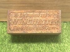 Winchester Cast Iron Bank 4 1/4” Wide Guns Man Cave Patina SAME DAY SHIPPING picture