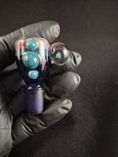 Heady Hand Blown Glass Slide/BOWL With OPAL 14mm picture