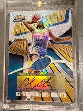 SSSP/250 Refractor RC Auto Jersey 03 04 Topps Finest Carmelo Anthony NBA rookie picture