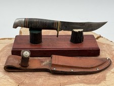 Vintage Western Boulder Colo. L66 (guard stamp) w/stacked leather hdle.--2265.26 picture