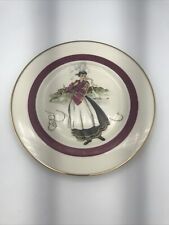 Plate - Porzellan Imperial Woman French Country Costumes of 18th Century 8 5/8