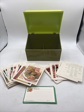 Vintage 1971 Betty Crocker Recipe Card Library Green Box w/ 107 Cards picture