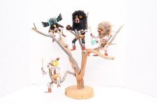 VTG Hopi Pueblo Kachina Doll Scene Native American Climbing TREE Sculpture 22