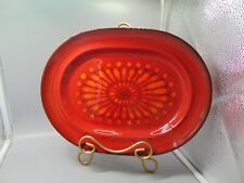 Metlox Medallion Red Oval Platter Vintage picture