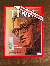 TIME magazine Front Cover Only February 7 1972 HENRY KISSINGER - Signed COA/JSA picture