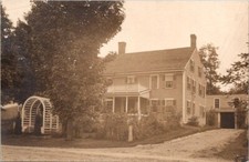 Vintage RPPC Postcard View of the Front Yard of Large Two Story Home       12625 picture