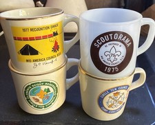 Vintage Boy Scout of America Coffee Mugs 1970’s Lot of 4 Circle Ten Scoutorama picture