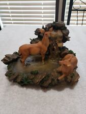 Deer Buck And Doe At Water Fall Figurine picture