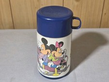 Vintage ALADDIN MICKEY & MINNIE MOUSE THERMOS UNUSED GREAT COLOR GRAPHICS 1970s picture