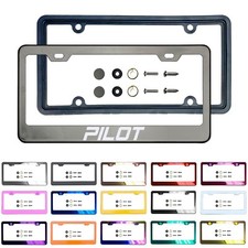 new Laser Etched Stainless Steel License Frame Silicone Guard Fit Honda pilot picture