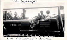 Farmer Man and Children Riding Allis-Chalmers HD-14 Tractor 1950s VTG Photo #2 picture