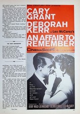 Original 1942 Vintage Movie Ad: Cary Grant & Deborah K in An Affair to Remember picture