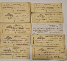 Antique Lot of 150 Cancelled Checks Samuel W. Folsom Cleveland OH 1904 - 1928 L2 picture