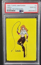 1989 Topps Nintendo Game Tip Sticker #2 Linda Double Dragon - PSA 10  picture
