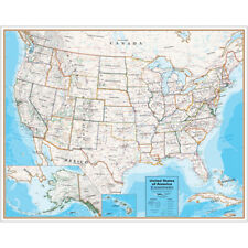 Hemispheres Contemporary Laminated Wall Map, United States picture